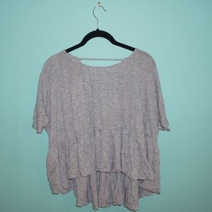 Urban outfitters grey peplum hi low top